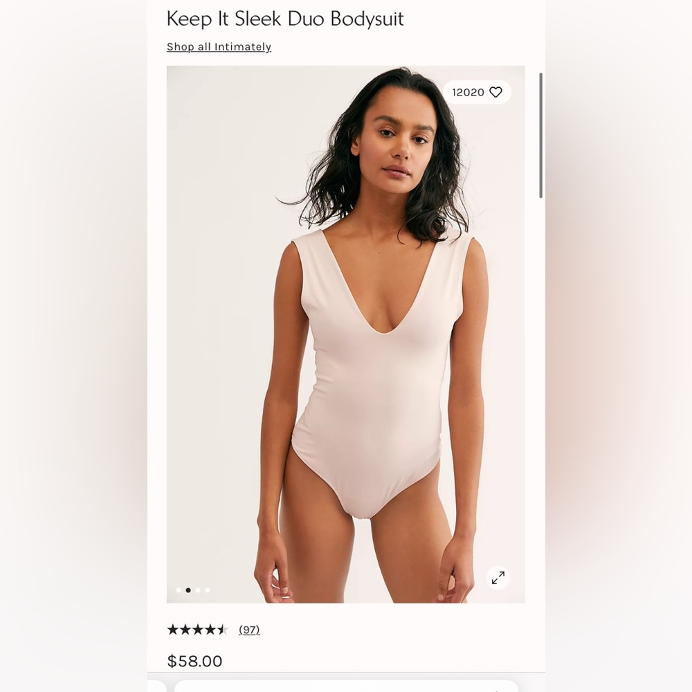 NWT Free People Keep It Sleek Body Suit